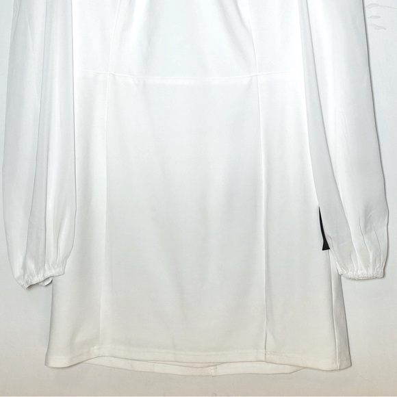 NWT Lulus Exceptionally Flirty White Long Sleeve Backless Mini Dress, Size XL - Picture 8 of 14